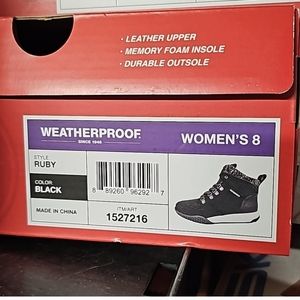 WEATHERPROOF LADIES SNEAKERBOOT RUBY BLACK LACE UP ANKLE BOOT…